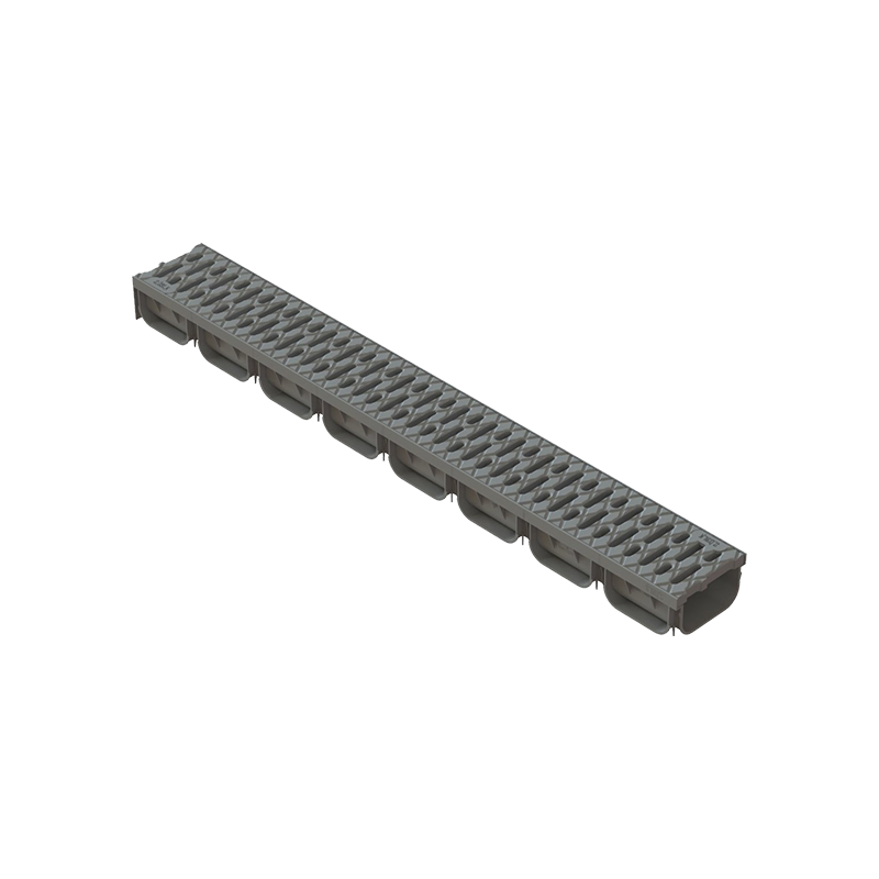 Канал (лоток) водоотводный ЛВ-10.14.07 S'park 2 DN100 пластиковый с решеткой 1000x125 мм H70 08818-С Standartpark