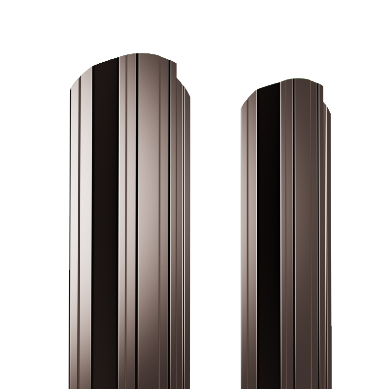 Штакетник металлический 125 мм П-образный 1500 мм фигурный PE 0,4 мм RAL8017