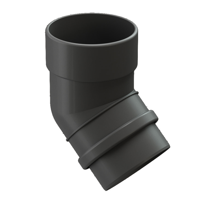 Колено трубы 45° Docke LUX D100 Графит RAL7024