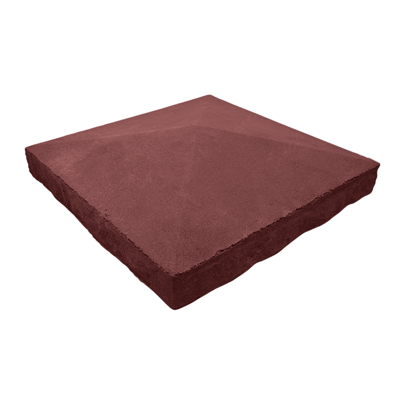 Крышка столба четырехскатная Рубленый камень КС-35 4Бастион 350x350x120 мм Красный со скидкой в Санкт-Петербурге