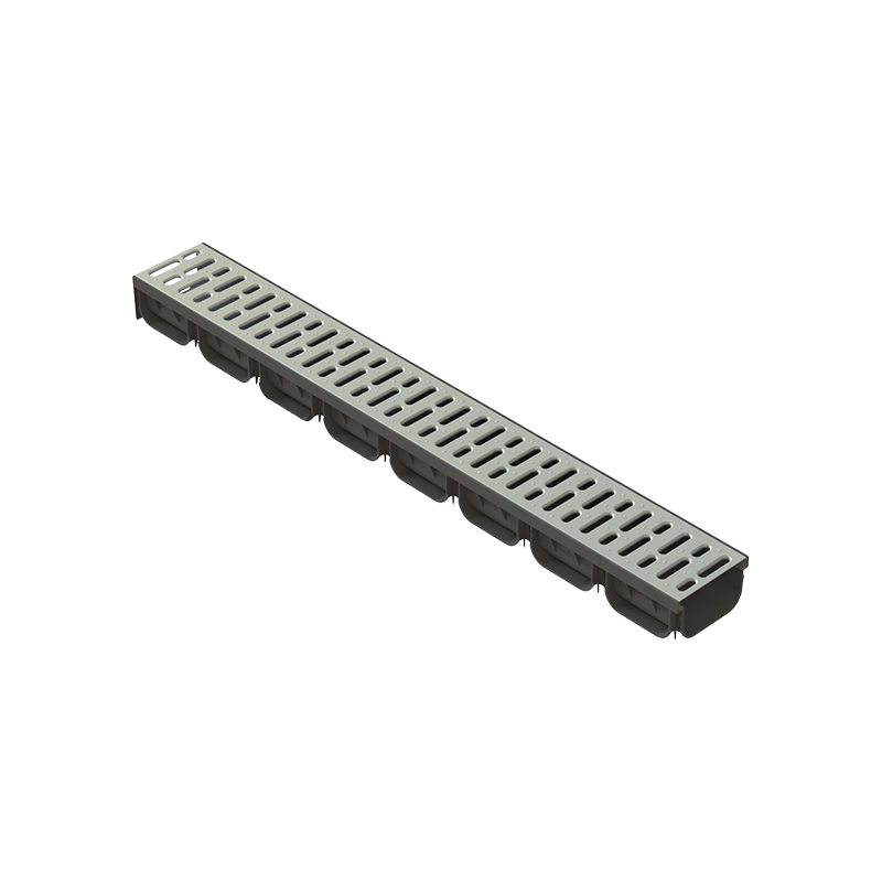 Канал (лоток) водоотводный ЛВ-10.14.07 S'park 2 DN100 пластиковый с решеткой 1000x125 мм H70 0881011 Standartpark